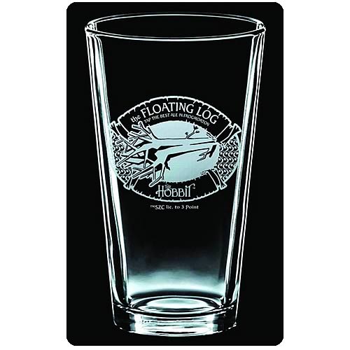 The Hobbit Floating Log Premium Etched Pint Glass 2-Pack